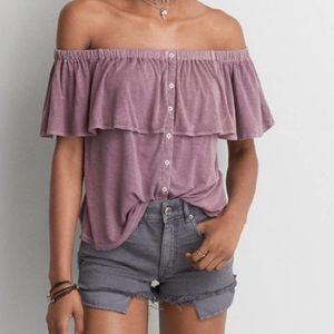 American Eagle soft & sexy off the shoulder shirt